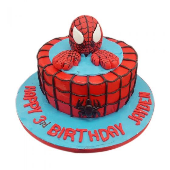 (Nk69) Icing Spiderman Cake - Cake Break