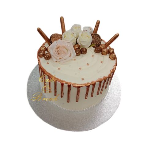 Rose Gold Drip Cake