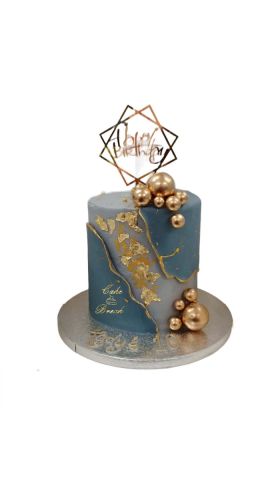 (R149) Sage and gold cake 