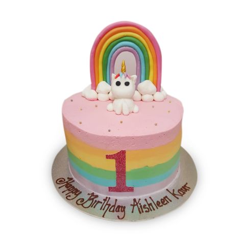 rainbow unicorn cake