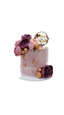 (Tall 82) Lilac and purple tall cake