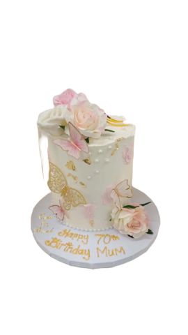 (Tall85) Tall butterfly floral cale 