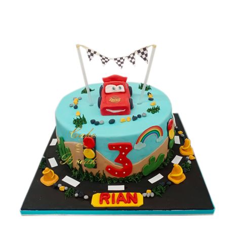 Cars Lightning Mcqueen cake
