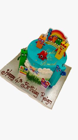 (nk127) Number blocks cake (toys must be provided)