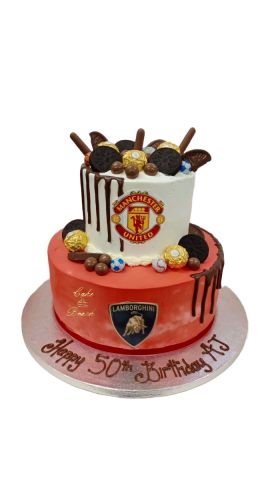(Td 45) Manu 2 tier cake 