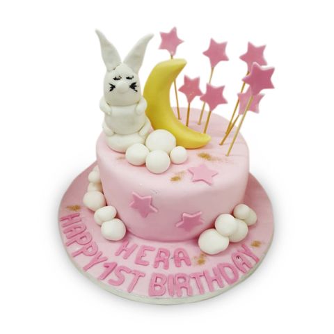 Moon and Stars Birthday Cake