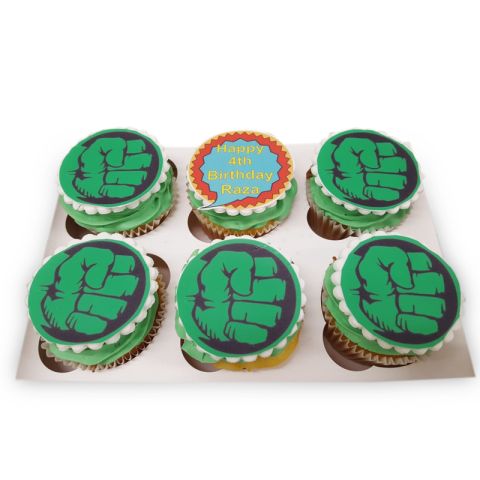 hulk cupcakes