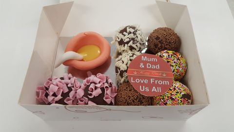 Personalized Diwali Cake Laddo Box