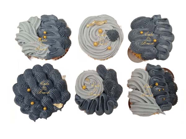 Grey shade cupcakes