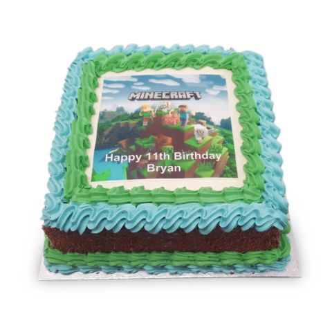 Minecraft Photo Cake