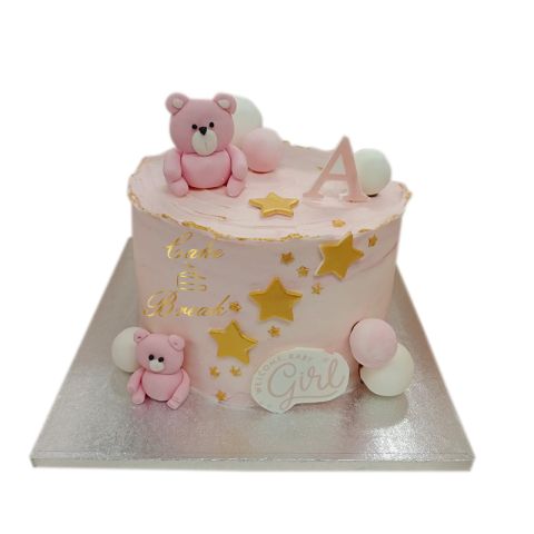 (B16) Pink Teddy Cake