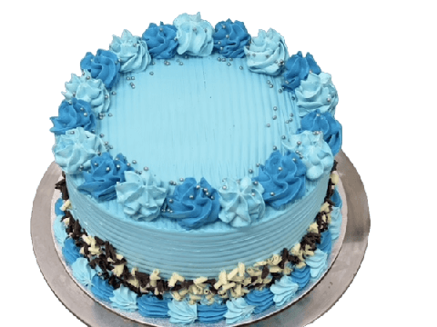 Blue Round Cake