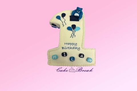 (N32)Number 1 butter cream cake