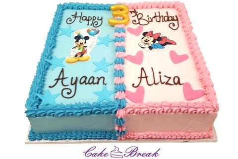 Mickey and Minnie Mouse Cake