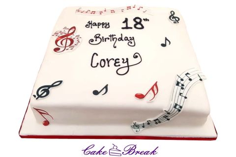 Music notes Icing Fondant Cake