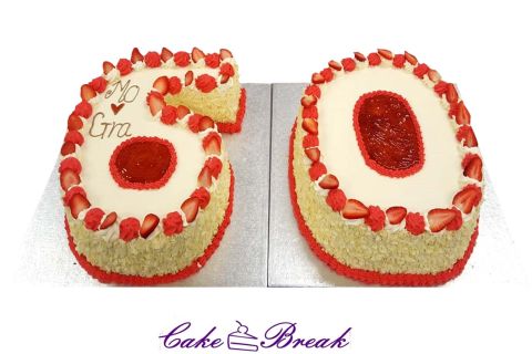 Number 60 Birthday Cake