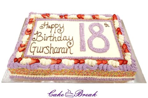 White and Purple Cake