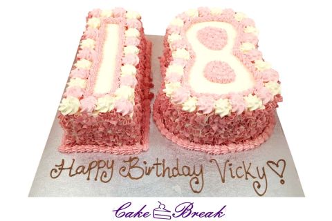 Number 18 Birthday Cake