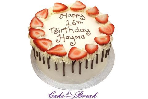 (R215) Strawberry And Chocolate Drip Cake