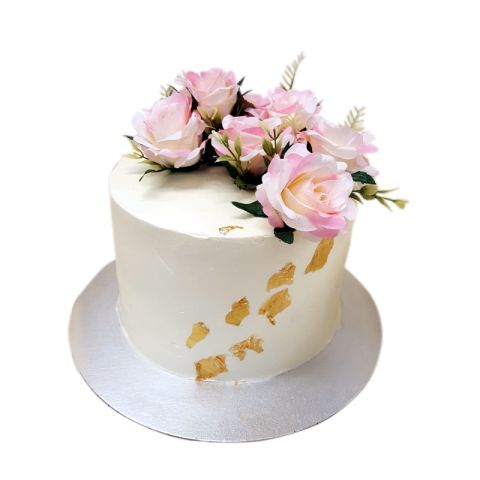 Elegant Birthday Flower Cake