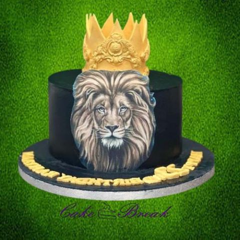 Lion Theme Cake For Men