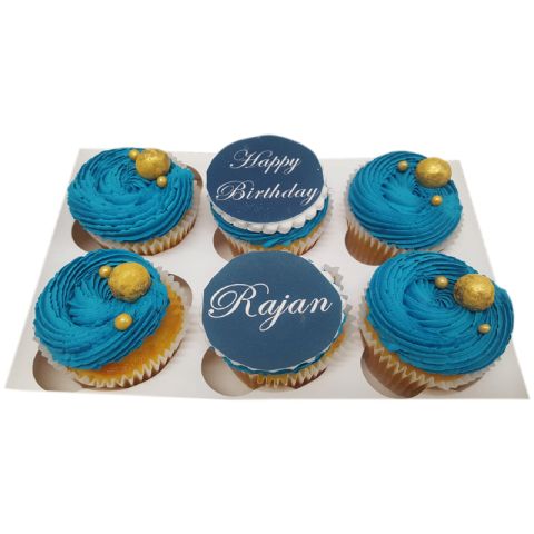 Birthday Blue Cupcakes