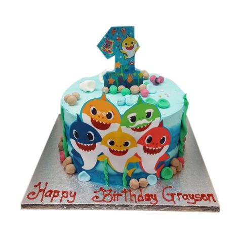 Baby Shark Birthday Cake