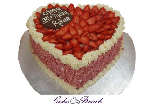 Strawberry Heart Cake