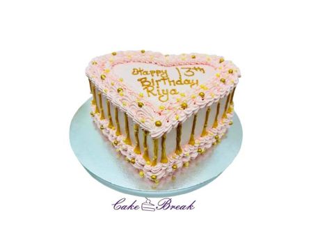 (H22)PINK VINTAGE GOLD DRIP