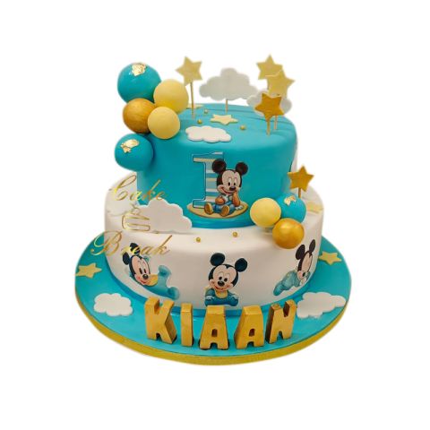 2 Tier Mickey Mouse Cake