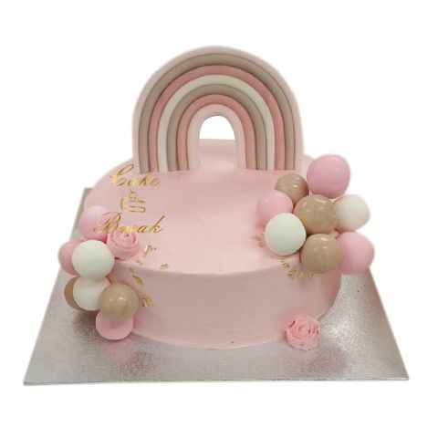 (Ic95) Pink Rainbow Cake 