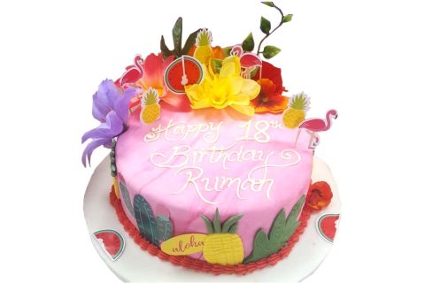 Hawaiian Theme Cake