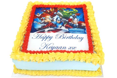 Avengers Photo Cake