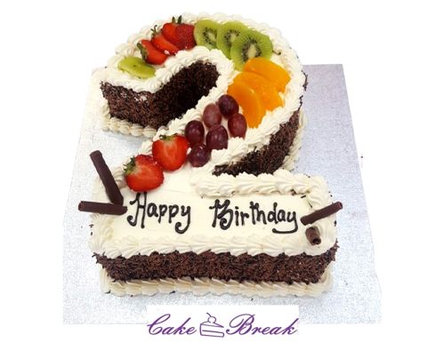 Number 2 Birthday Cake