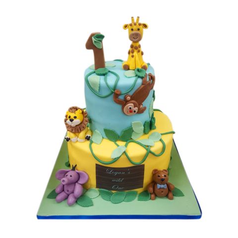 2 Tier Jungle Cake