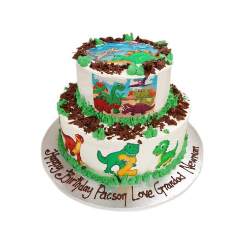 2 Tier Dinosaur Cake