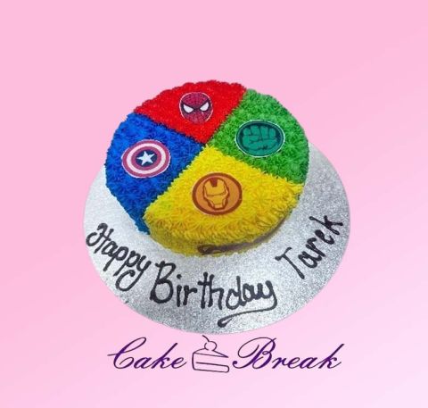 (NK 117) Avengers Fresh Cream Cake