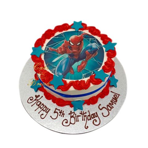 (Nk122) Spiderman Photo Cake