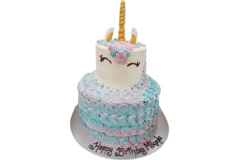 2 Tier Unicorn Cake