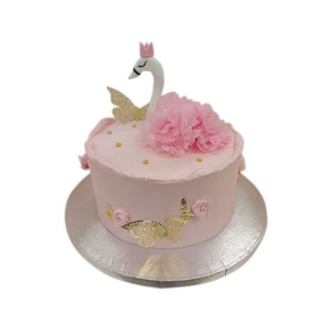 Pink Swan Cake