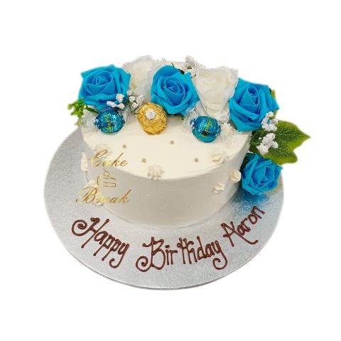 (R144) Blue Flower Cake