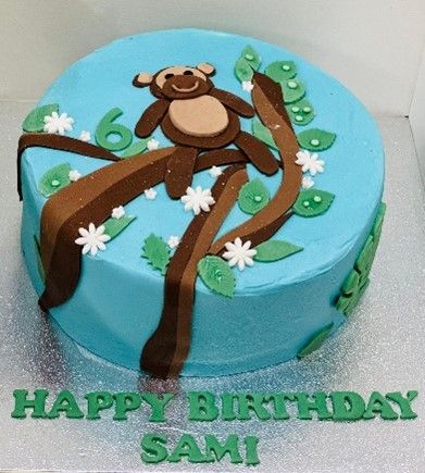 (R166) Baby Monkey buttercream Cake