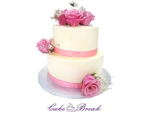 2 Tier Wedding Cake