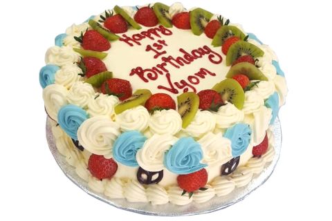 Strawberries On Cake