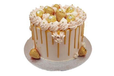  Golden Drip Cake