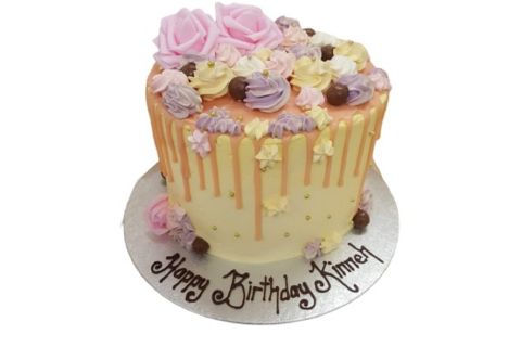 Floral Drip Cake