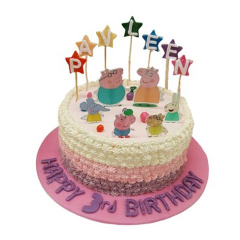 peppa pig family cake