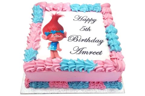 Trolls Birthday Cake