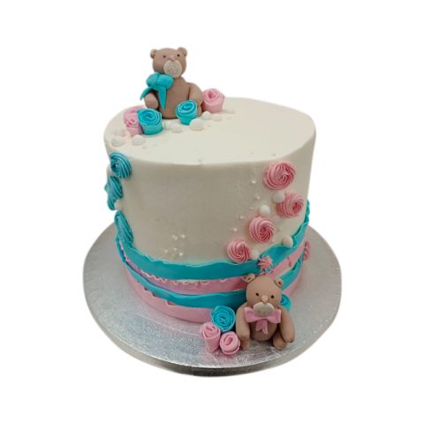 Tall Gender Reveal Cake