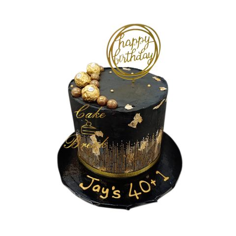 Black Birthday Cake